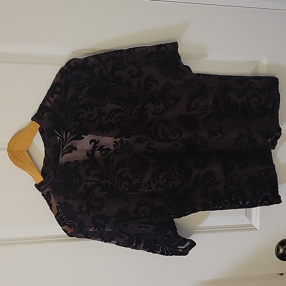 Women's B Young Velvet Sheer Top